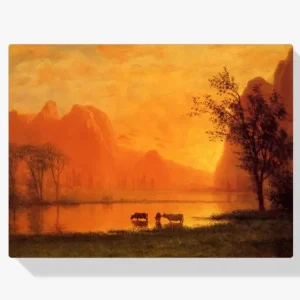 Vente Flash Schilderen op nummer – Zonsondergang in Yosemite - 70x70cm