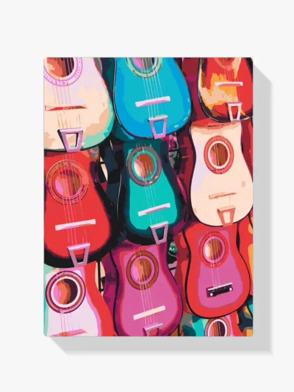 Achat Immédiat Schilderen op nummer – Gitaren - 40x60cm