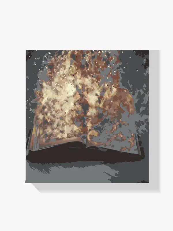 Acheter Direct Schilderen op nummer – Burning Book - 50x50cm