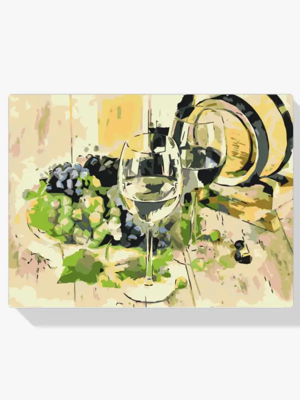 Acheter Direct Schilderen op nummer – Twee soorten wijn - 90x90cm