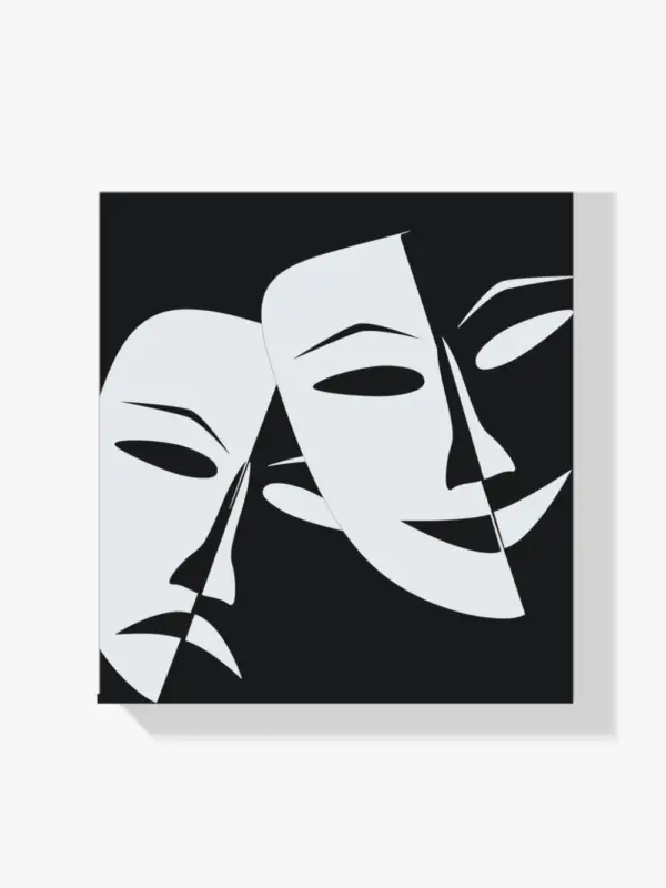 Acheter Direct Schilderen op nummer – Drama vs. komedie - 60x80cm