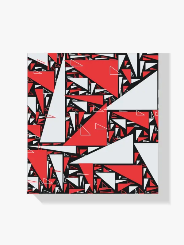 Acheter Direct Schilderen op nummer – Rode en witte driehoeken - 60x60cm