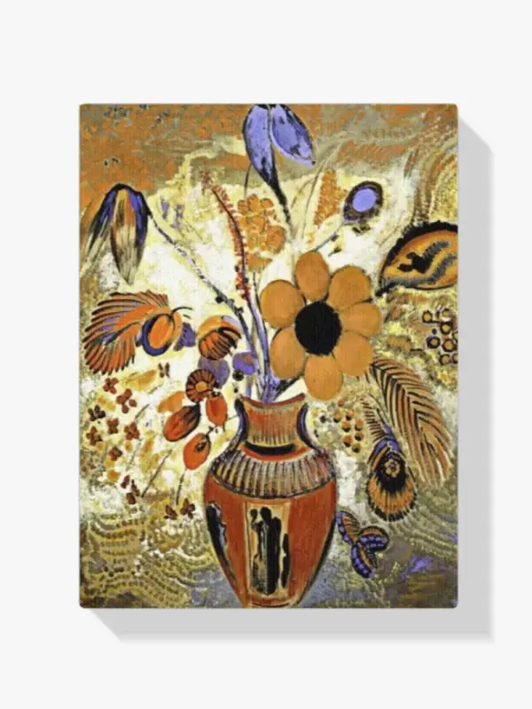 Acheter Direct Schilderen op nummer – Etruskische vaas met bloemen - 30x40cm