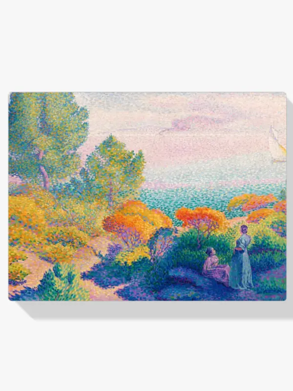 Achat Immédiat Schilderen op nummer – Twee vrouwen aan de kust - 100x100cm