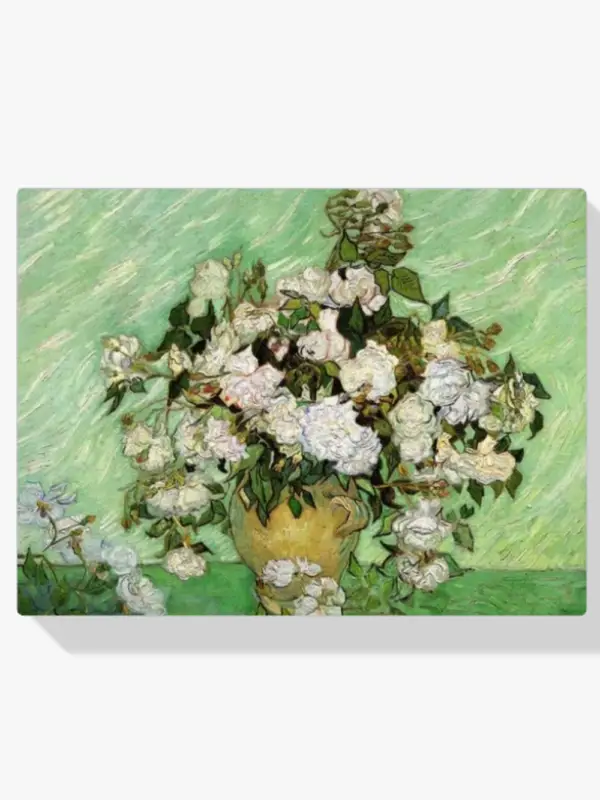 Achat Immédiat Schilderen op nummer – Vaas met Roze Rozen - 40x60cm