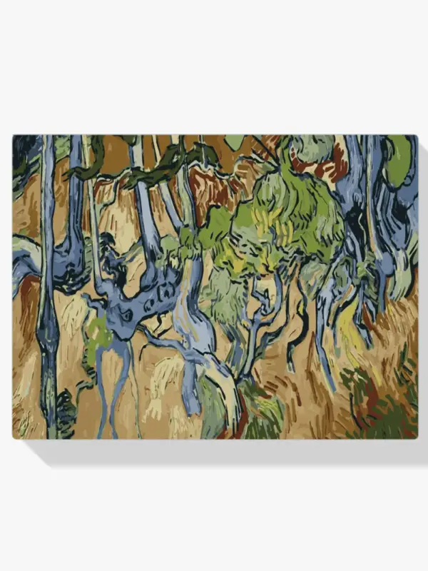 Acheter Direct Schilderen op nummer – Boomwortels Van Gogh - 70x70cm