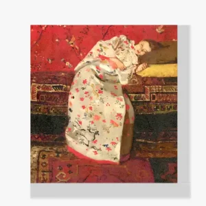 Achat Immédiat Schilderen op nummer – Meisje in een witte kimono - 30x40cm