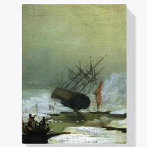 Achat Immédiat Schilderen op nummer – Wrak in de zee van ijs - 30x40cm