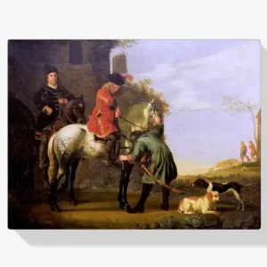 Achat Immédiat Schilderen op nummer – Het vertrek voor de paardrijtocht - 30x40cm