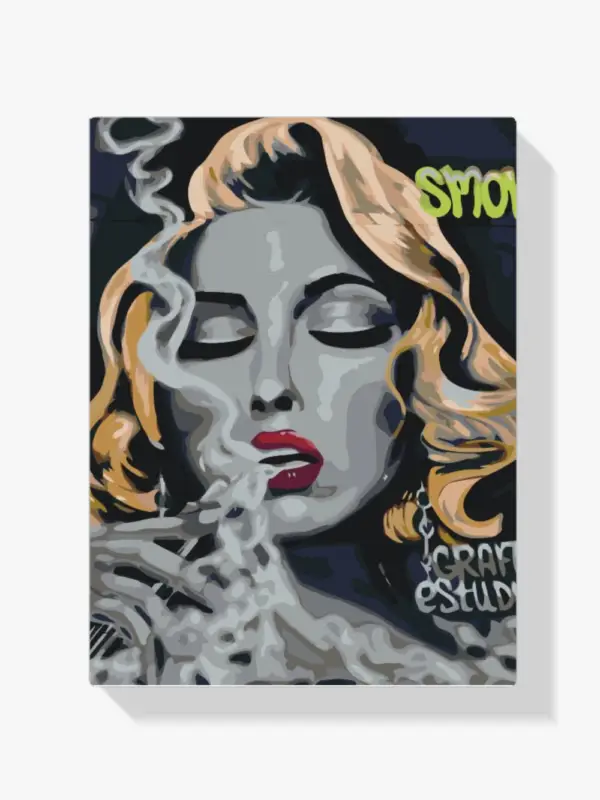 Vente Flash Schilderen op nummer – Vrouw met een sigaret - 30x40cm