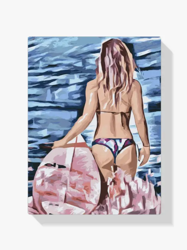 Achat Immédiat Schilderen op nummer – Surfer - 30x40cm