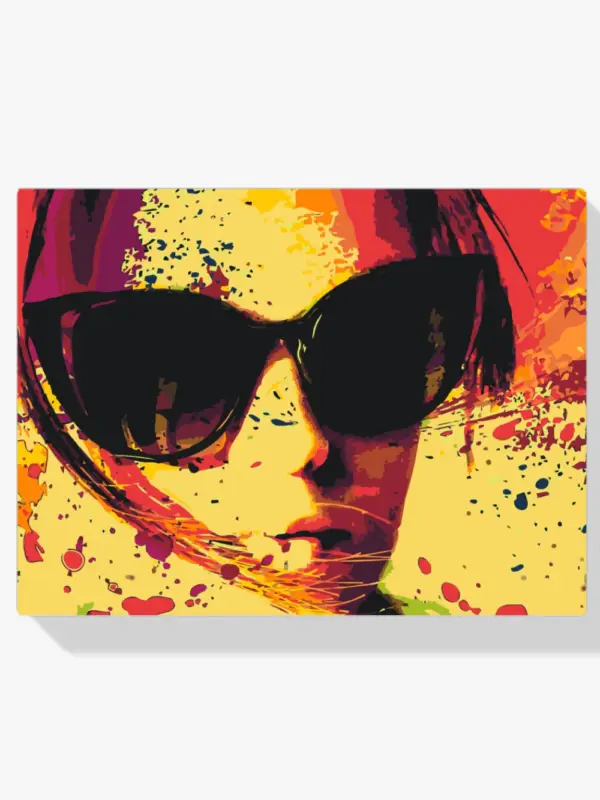 Acheter Direct Schilderen op nummer – Zonnebril in geel - 30x40cm