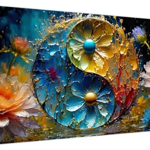 Schilderij - Harmonie en evenwicht - Eendelig 90x60 cm Authentique