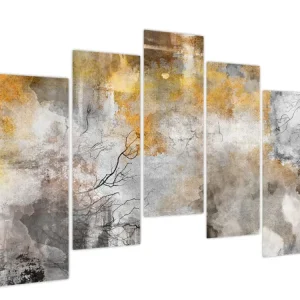 Schilderij - Abstractie - Vijfdelig 125x90 cm Offre Du Jour