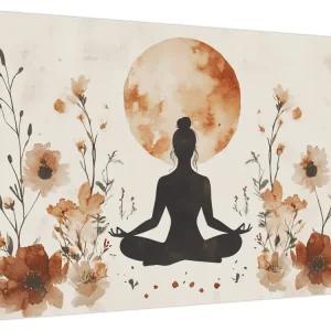 Schilderij - Oranje yoga - Eendelig 70x50 cm Meilleur Prix