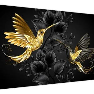 Certifié Schilderij - Kolibries door de ogen van een kustenaar - Eendelig 120x80 cm