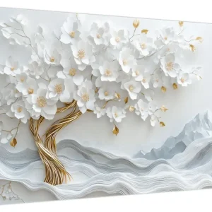 Dernière Chance Schilderij – 3D elegante levensboom - Eendelig 70x50 cm