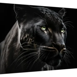Schilderij - Zwarte Panter - Eendelig 70x50 cm Expédition Rapide