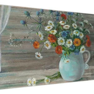 Achetez Aujourd’hui Schilderij - Weidebloemen, olieverfschilderij - Eendelig 120x80 cm