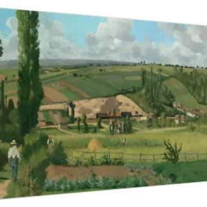 Solde Schilderij - Camille Pissarro, Landscape at Les Pâtis, Pontoise, reproducties - Eendelig 90x60 cm