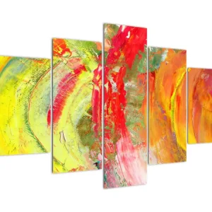 Abstract schilderij - Schildering - Vijfdelig 150x105 cm Seulement Aujourd’hui