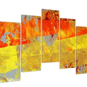 Abstract schilderij - Schildering - Vijfdelig 125x90 cm Bon Marché