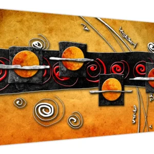 Abstract schilderij - Planeten - Eendelig 120x70 cm Retour Gratuit