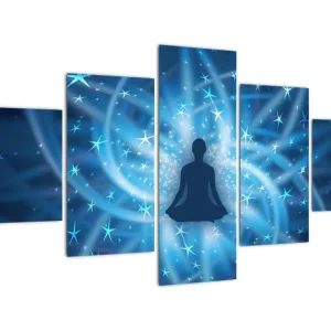 Usine Directe Schilderij - Spirituele energie - Vijfdelig 125x70 cm