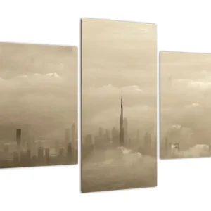 Affaire À Saisir Schilderij - Stad in de wolken - Driedelig 90x60 cm