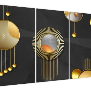 Soldes Schilderij - Abstraktie - Driedelig 120x80 cm