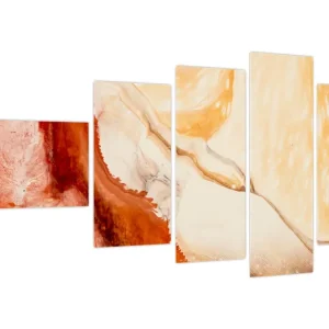 Acheter Direct Schilderij - Abstract schilderij - Vijfdelig 110x60 cm