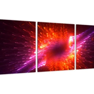 Soldes Schilderij - Moderne doornige abstractie - Driedelig 90x30 cm