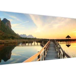 Seulement Aujourd’hui Schilderij - Houten pier - Eendelig 145x58 cm