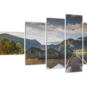 Affaire À Saisir Schilderij - Meer - Vijfdelig 110x60 cm