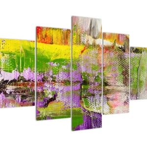 Soldes Abstract schilderij - Schildering - Vijfdelig 150x105 cm