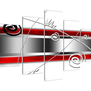 Abstract schilderij - Vijfdelig 150x105 cm Meilleur Choix