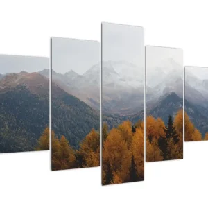 Affaire À Saisir Schilderij - Uitzicht op bergkammen - Vijfdelig 150x105 cm