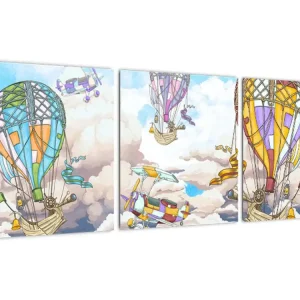 Achetez Aujourd’hui Schilderij - Tocht in de wolken - Driedelig 90x30 cm