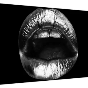 Acheter Direct Schilderij - Glanzende lippen - Eendelig 90x60 cm