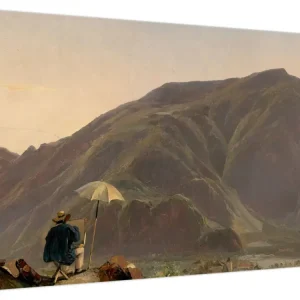 Super Prix Schilderij - Jules Coignet, View of Bozen with a Painter, reproducties - Eendelig 70x50 cm