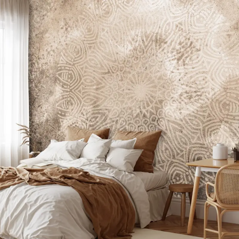 Super Prix Fotobehang - Mandala in steen