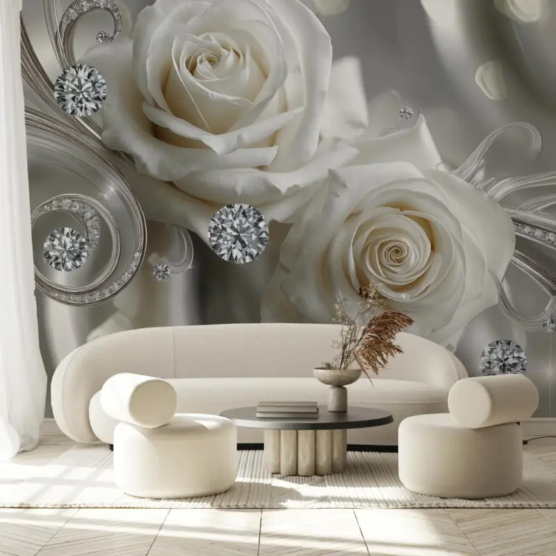 Petit Prix Fotobehang - Diamantroos