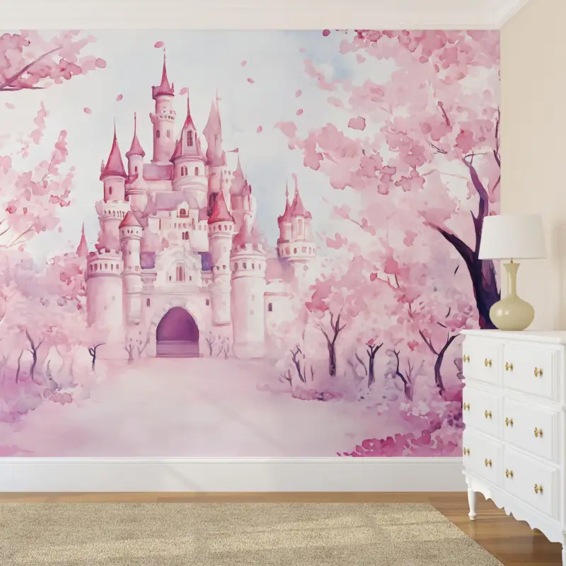 Meilleur Choix Fotobehang - Roze kasteel