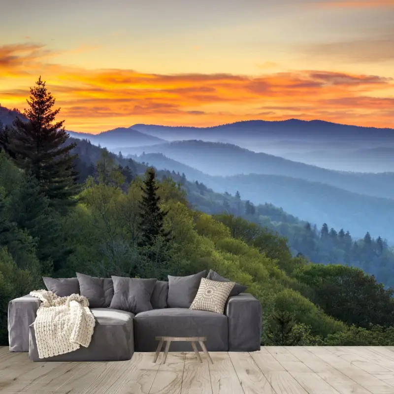 Top Vente Fotobehang - Avondrood in de bergen