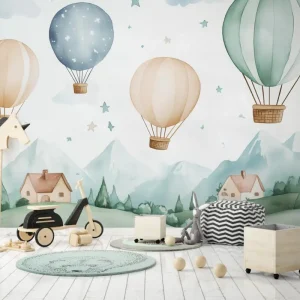 Top Vente Fotobehang - Vliegende ballonnen