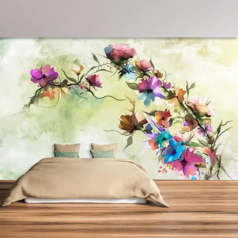 Super Prix Fotobehang - Bonte bloemen