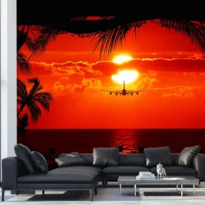 Acheter En Ligne Fotobehang - Vlucht bij zonsondergang