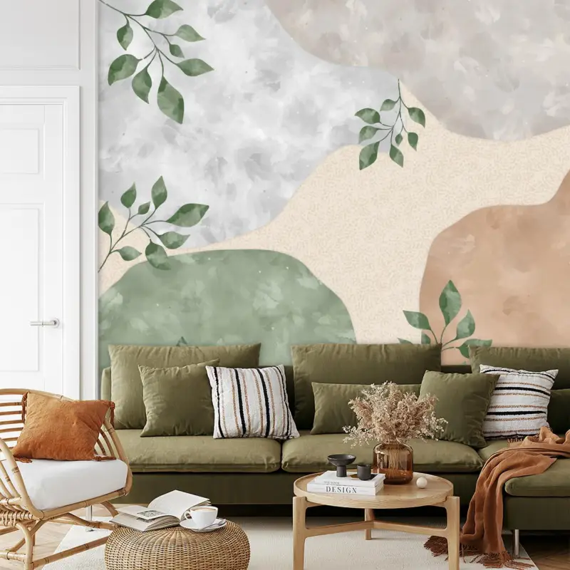 Achat Immédiat Fotobehang - Aquarel abstractie