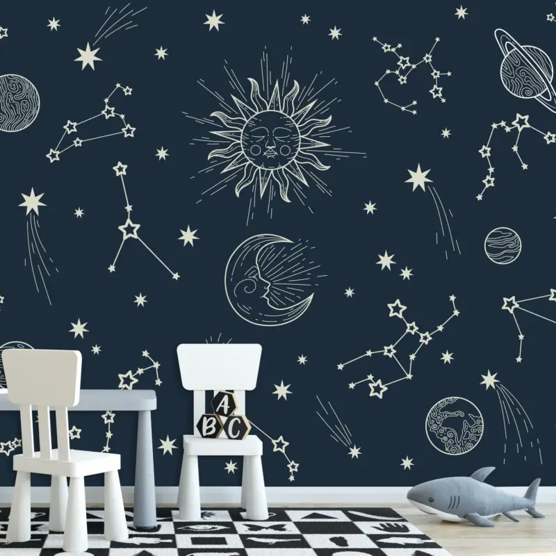 Solde Fotobehang - Sterrenbeeld, donker