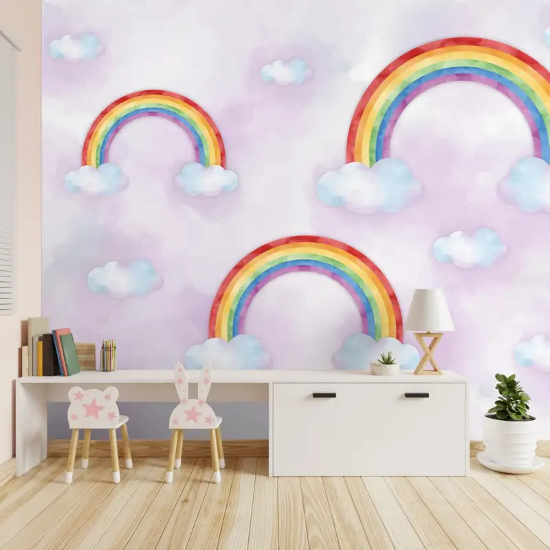 Satisfait Ou Remboursé Fotobehang - Suikerregenbogen